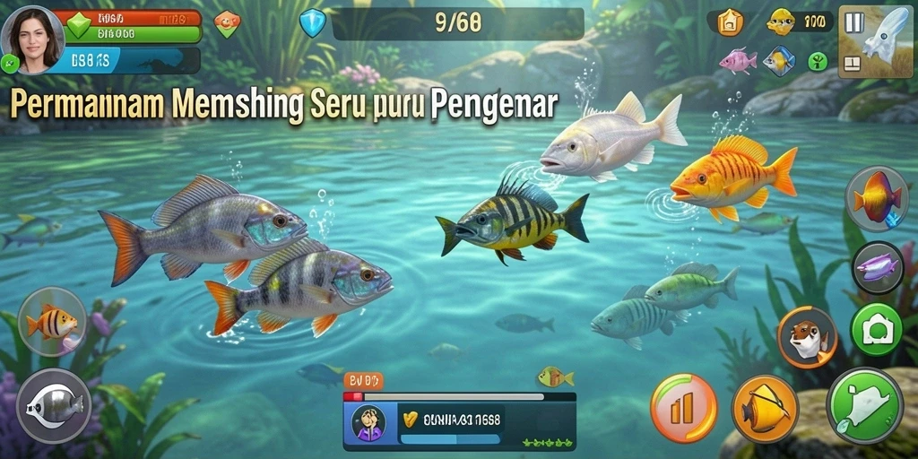 Tangkapan besar di CANVA168, menunjukkan gameplay memancing yang realistis.