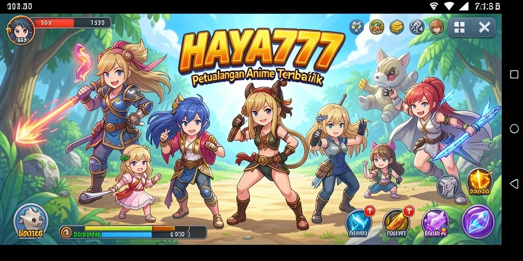 Screenshot gameplay HAYA777 menunjukkan aksi seru dalam dunia anime.