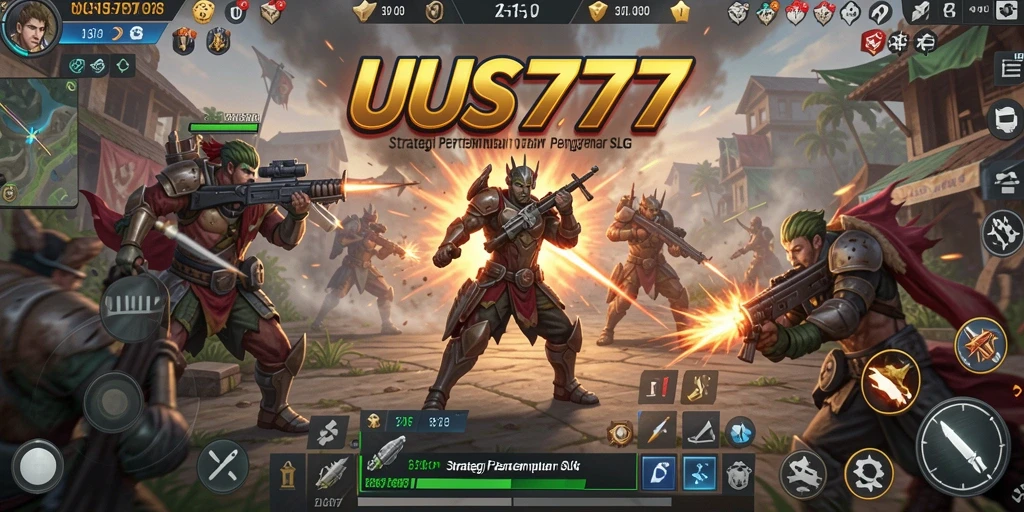Tangkapan layar gameplay UUS777 dengan pertempuran strategis yang epik.